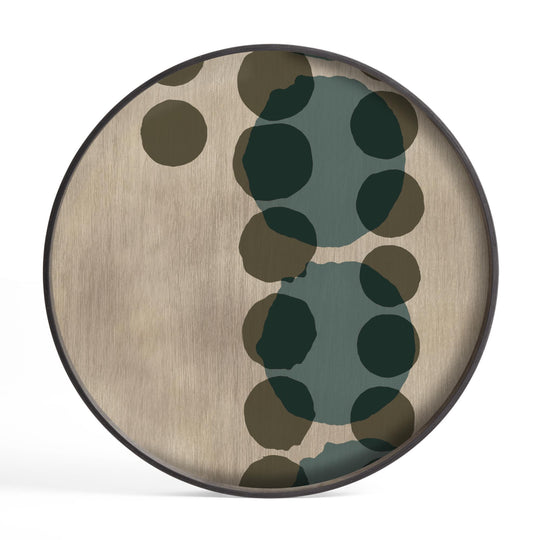 Plateau Rond Layered Dots Slate
