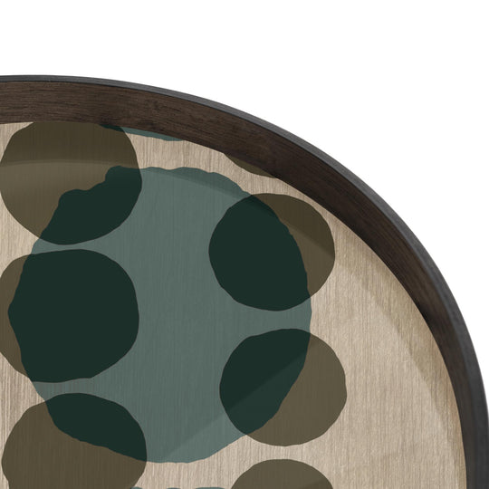 Plateau Rond Layered Dots Slate