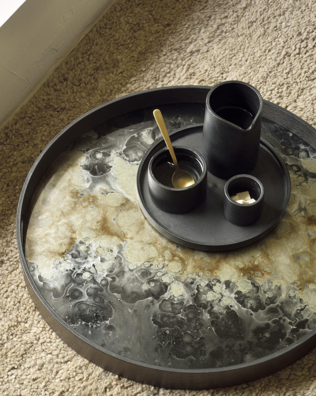 Plateau Rond Organic Organic - Noir
