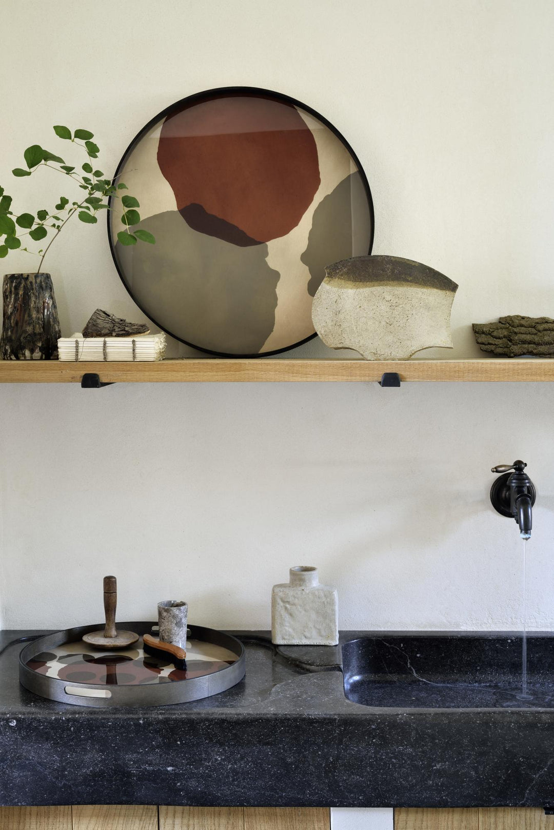 Plateau Rond Overlapping Dots L