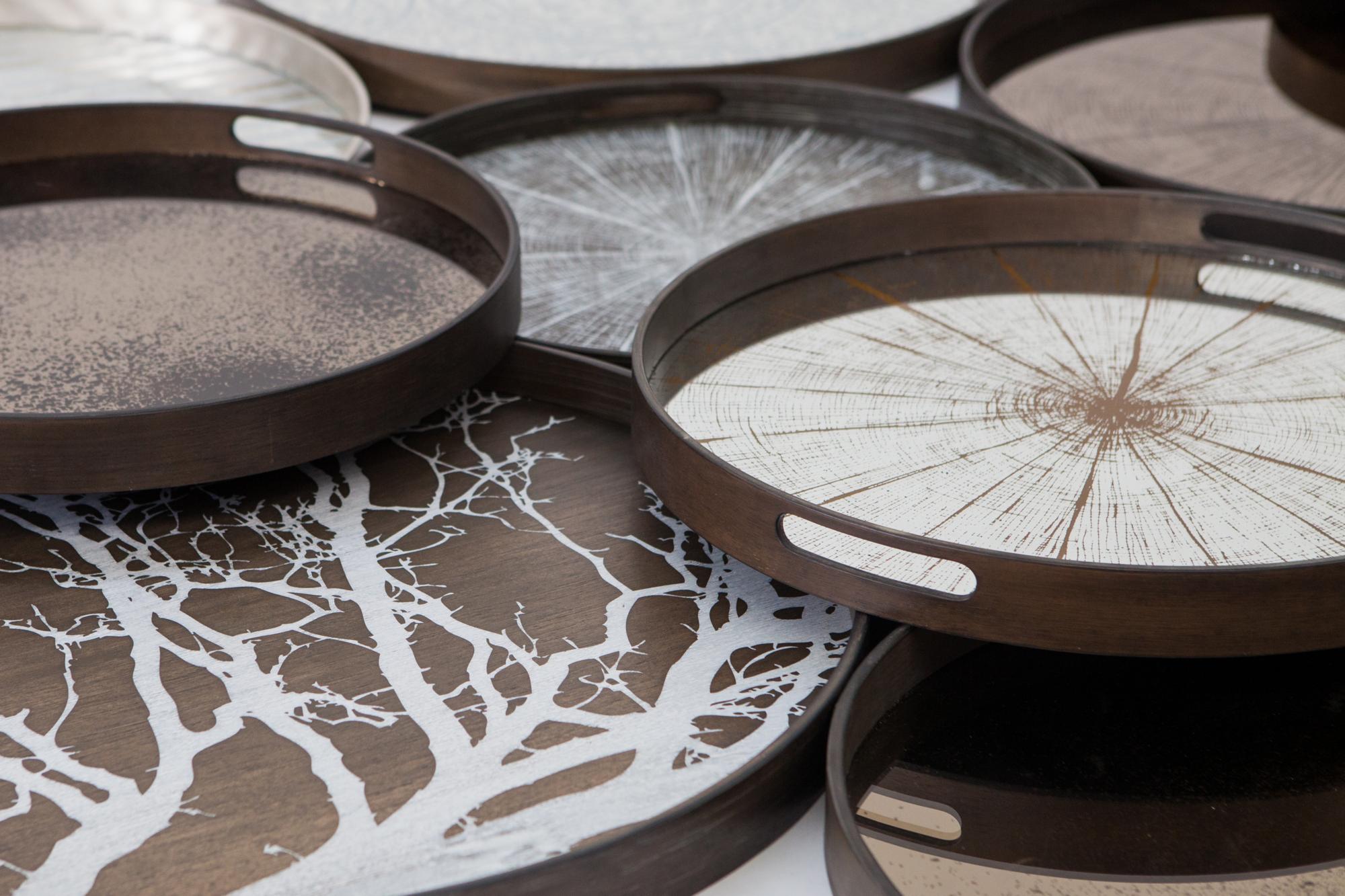 Plateau Rond Slice Miroir Slice miroir
