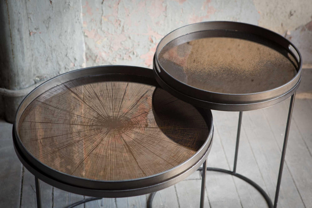 Plateau Rond Slice Miroir Slice Miroir - Bronze