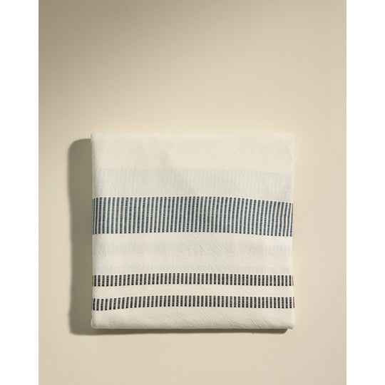 Rideau - Couvre lit PASSAGE ECRU / BLEU SARAH