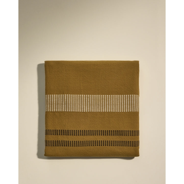 Rideau - Couvre lit PASSAGE OCRE