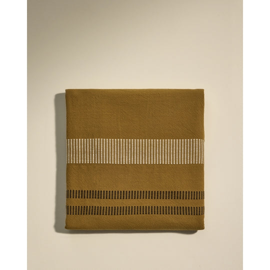 Rideau - Couvre lit PASSAGE OCRE