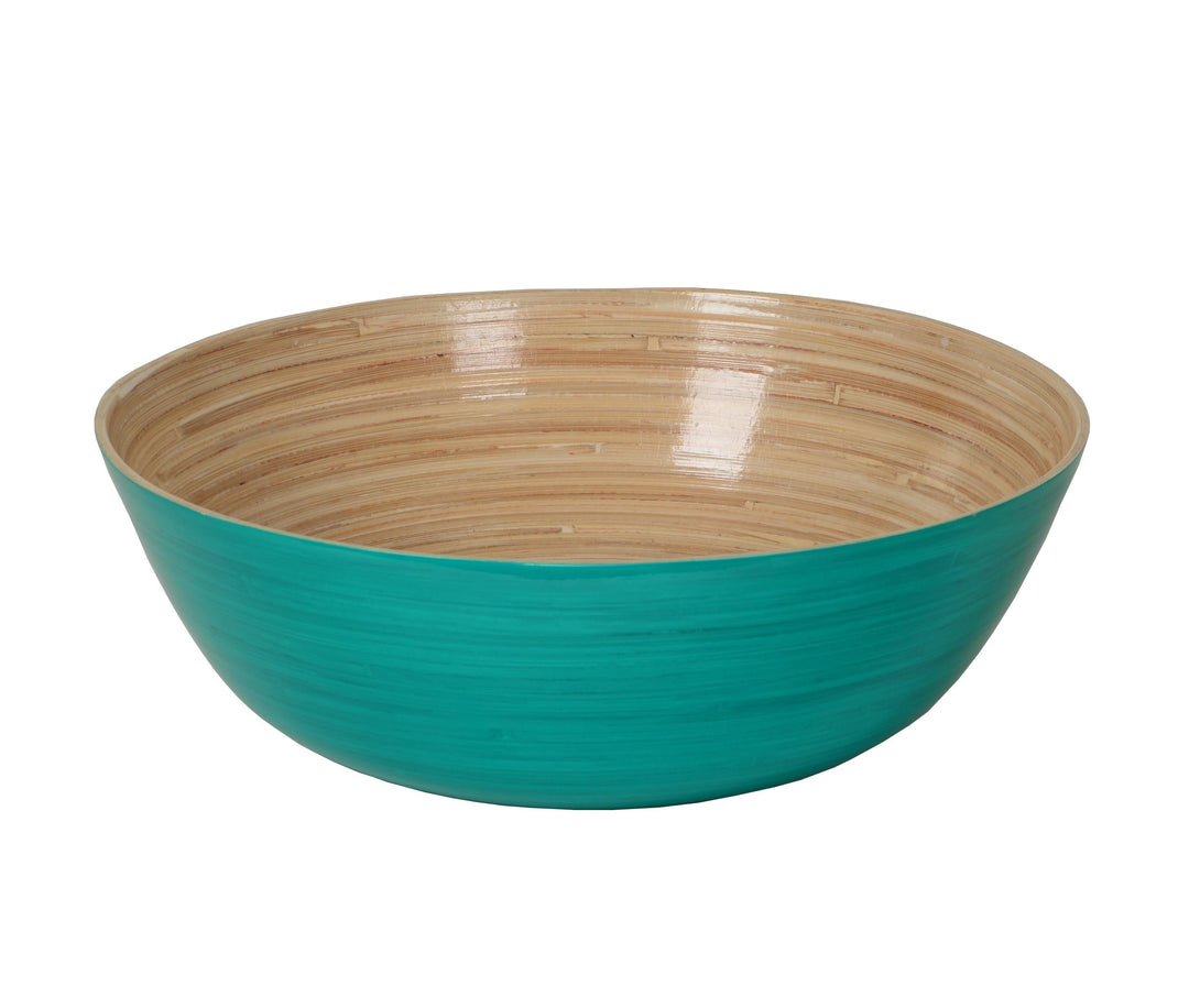 Saladier en BAMBOU TURQUOISE