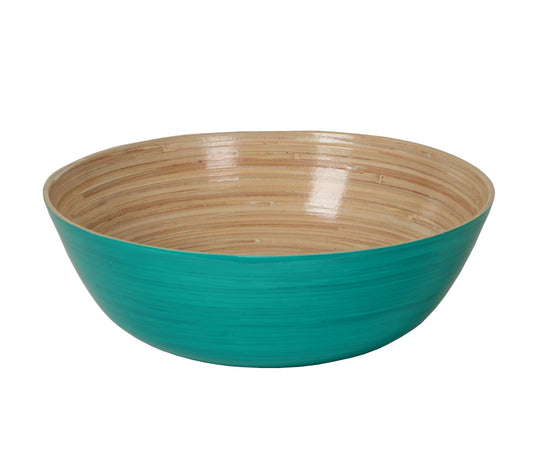 Saladier en BAMBOU TURQUOISE