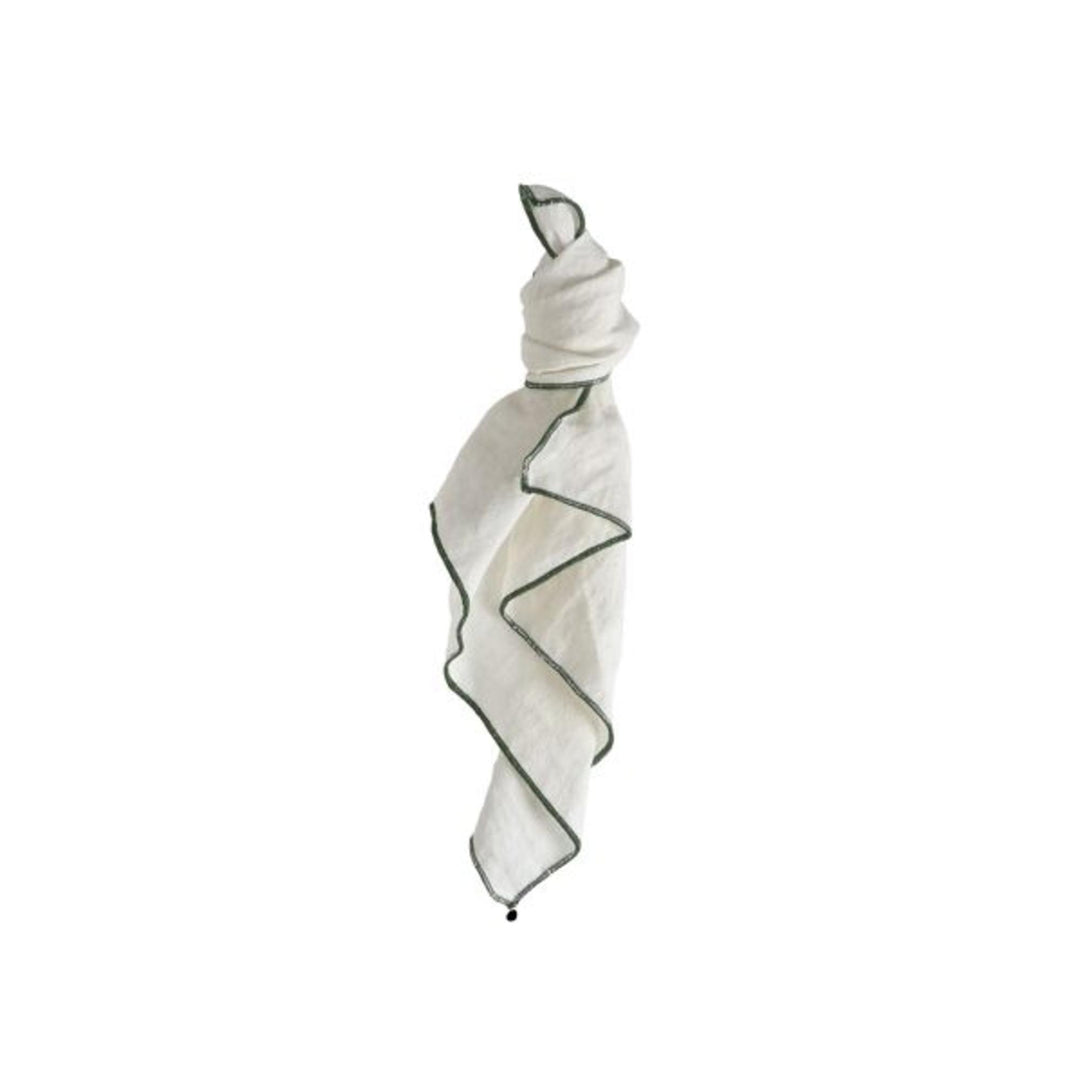 Serviette de table en lin CARTE BLANCHE Vert