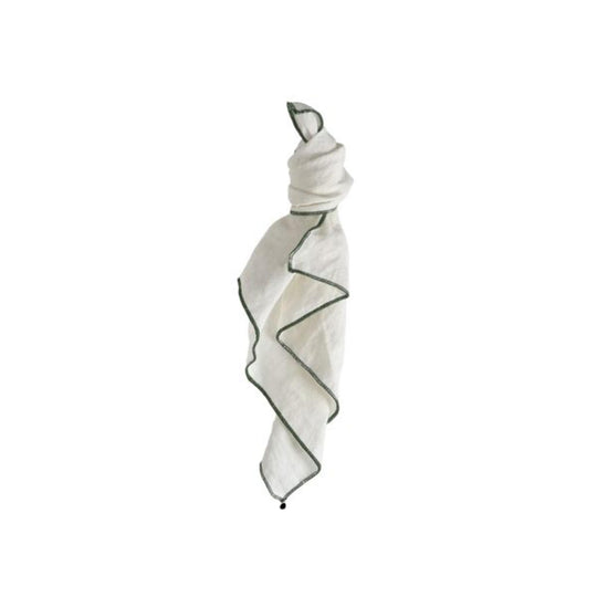 Serviette de table en lin CARTE BLANCHE Vert