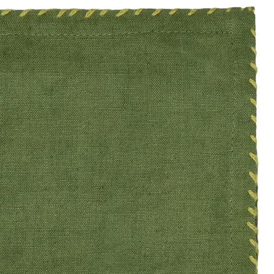 Serviette de table en lin OLIVE Olive foncé