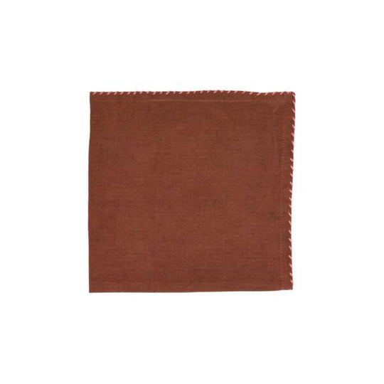 Serviette de table en lin OLIVE Rouille foncé