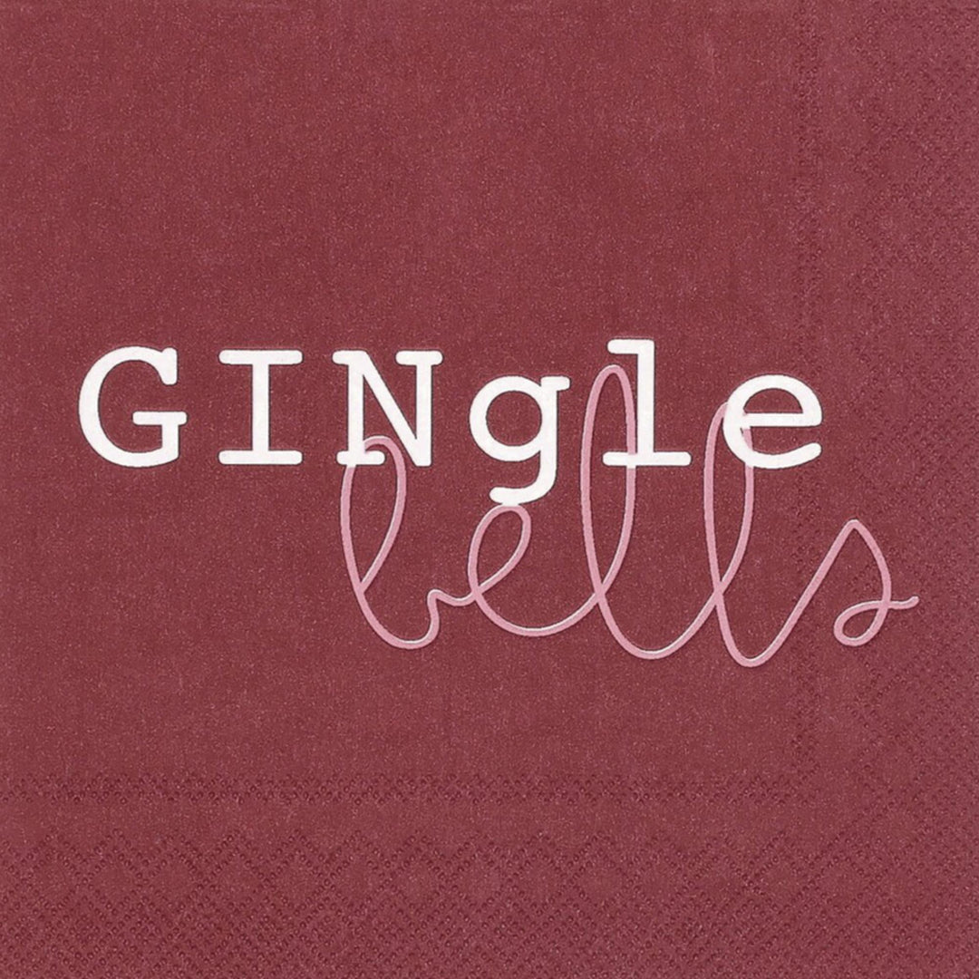 Serviette en Papier GINGLE BELL BORDEAUX