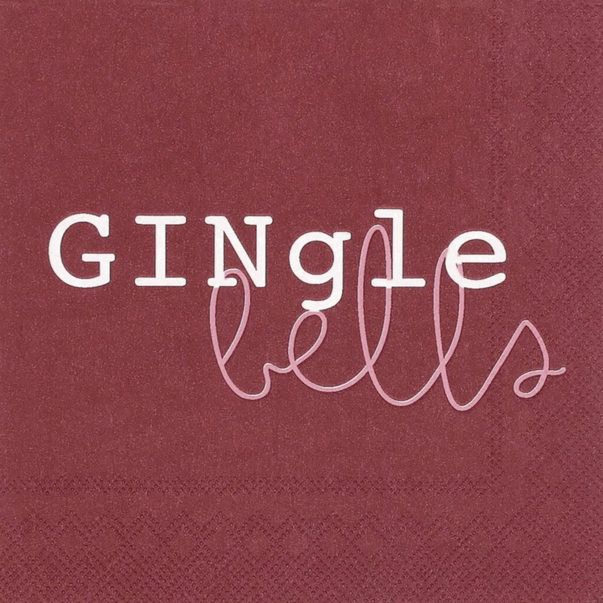 Serviette en Papier GINGLE BELL BORDEAUX