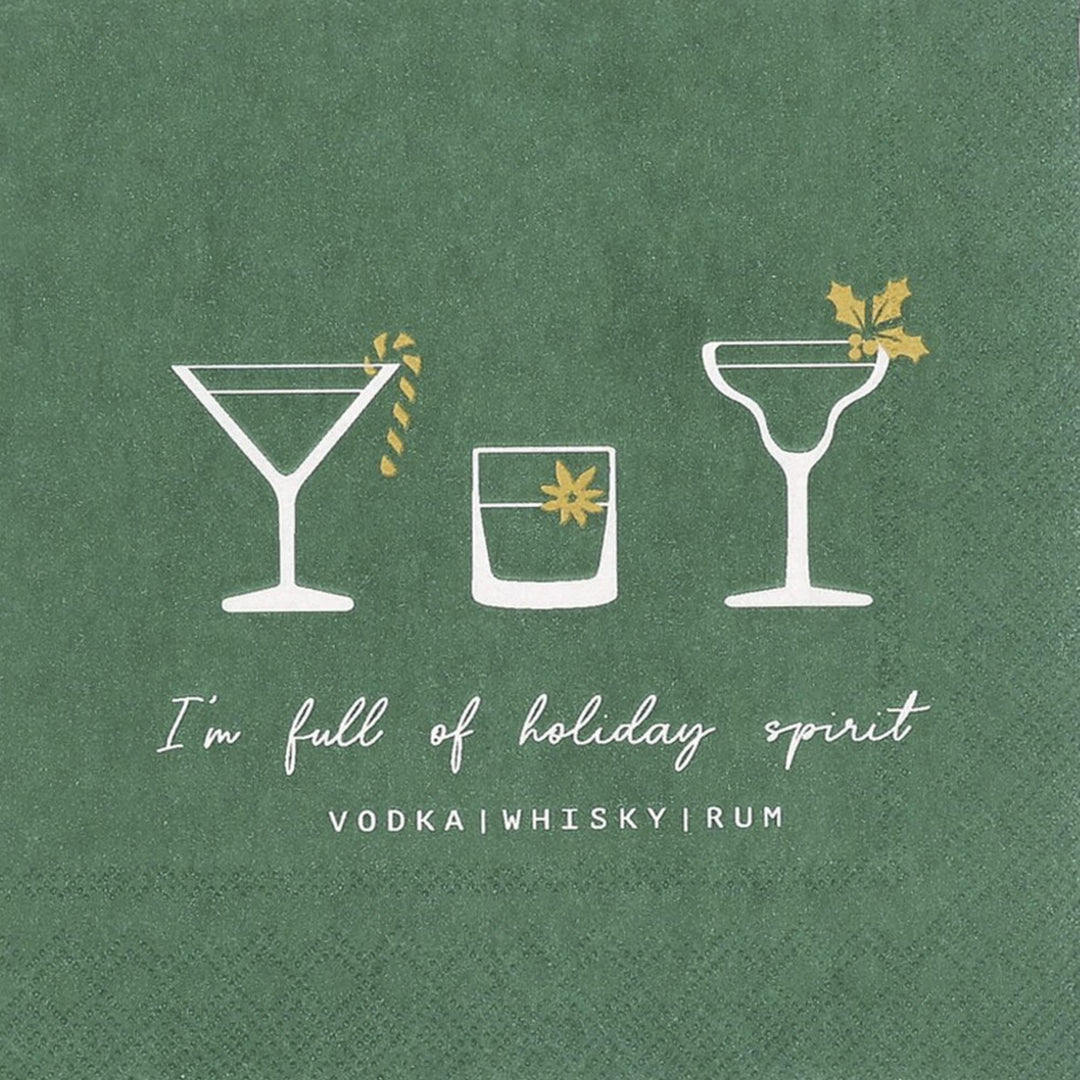 Serviette en Papier HOLIDAY SPIRIT VERT