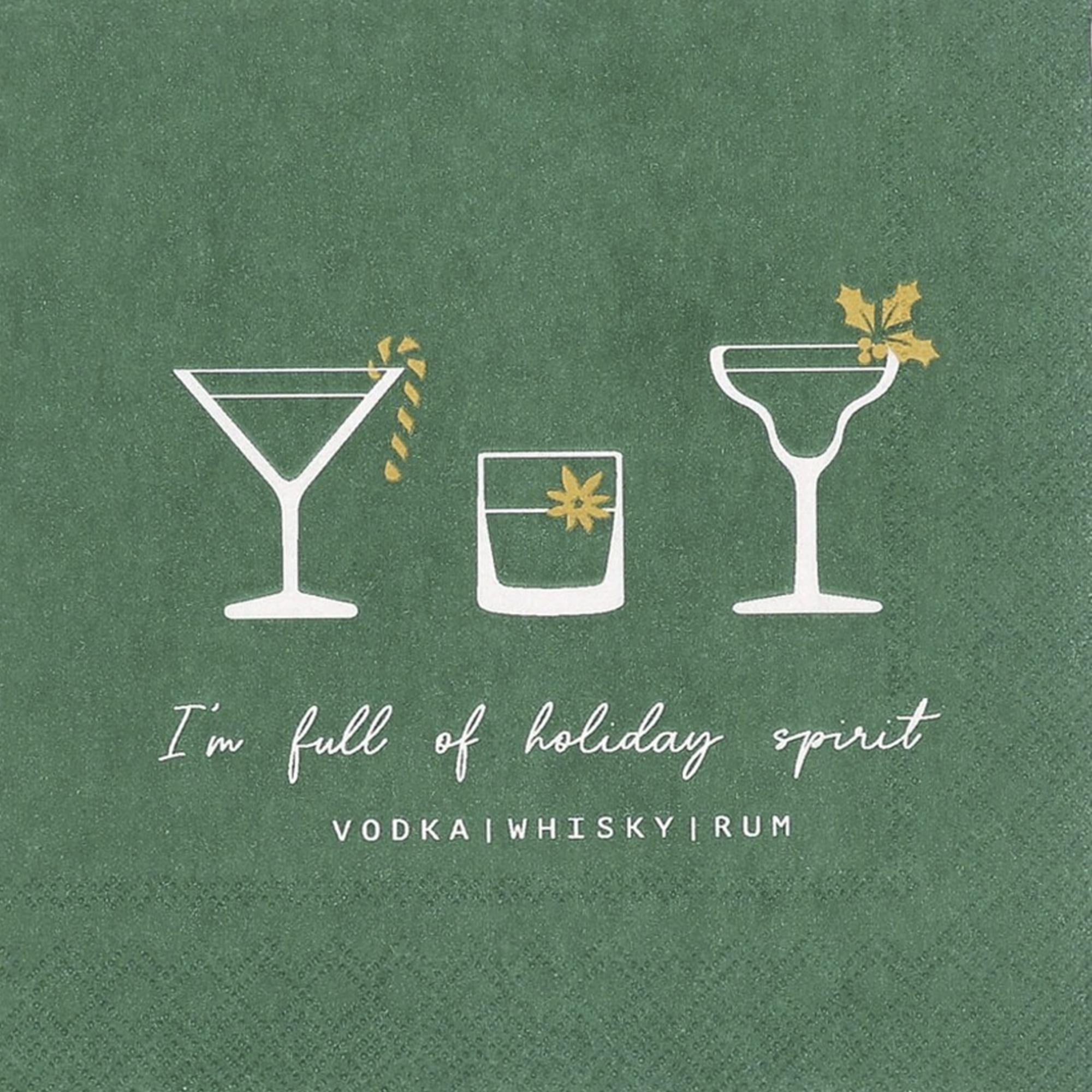 Serviette en Papier HOLIDAY SPIRIT VERT