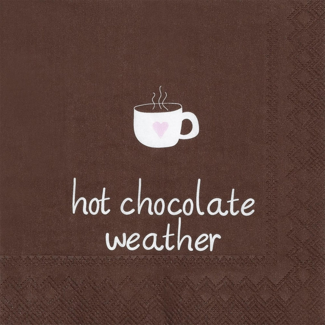 Serviette en papier HOT CHOCOLATE MARRON