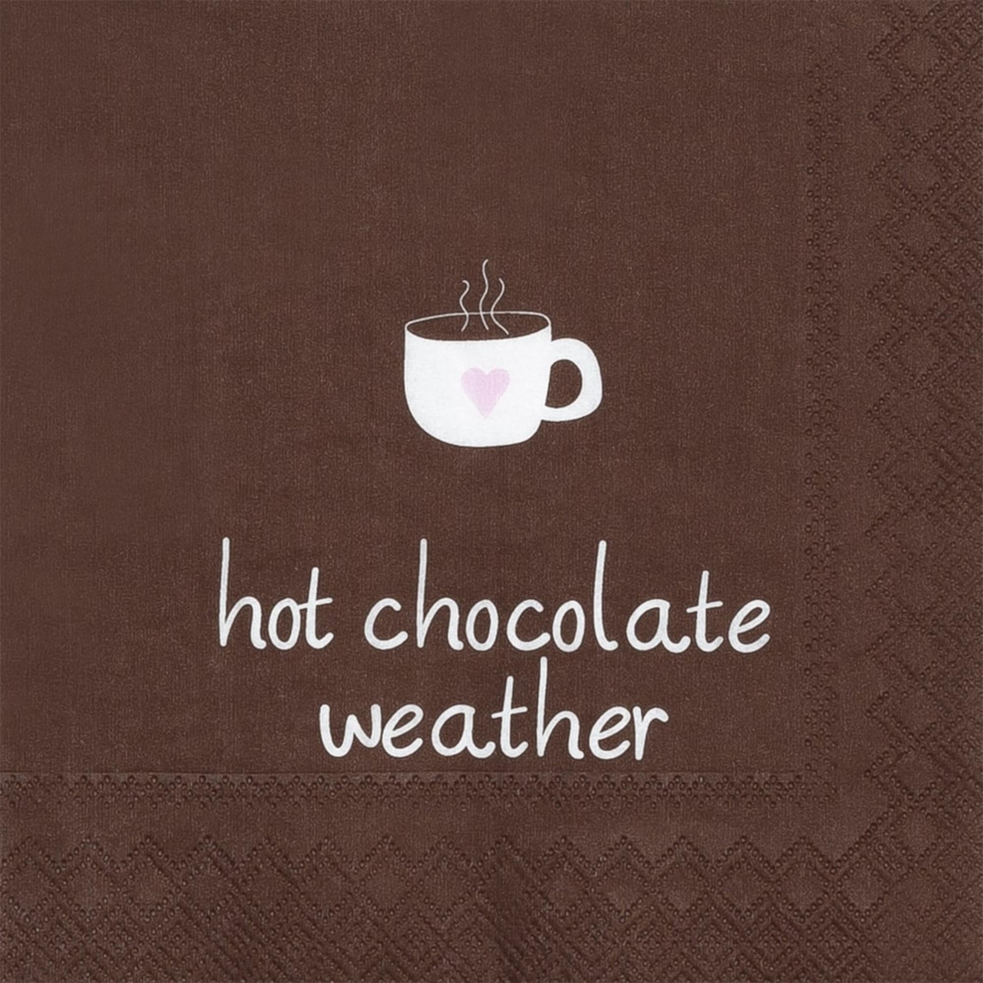 Serviette en papier HOT CHOCOLATE MARRON