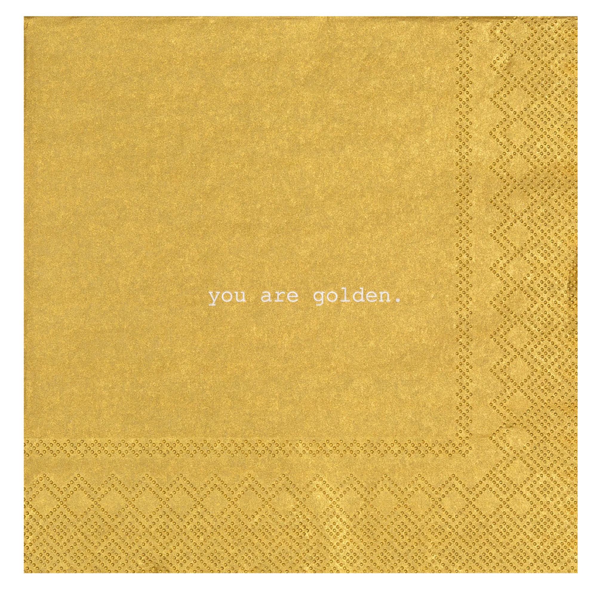 Serviette en Papier YOU ARE GOLDEN Gold