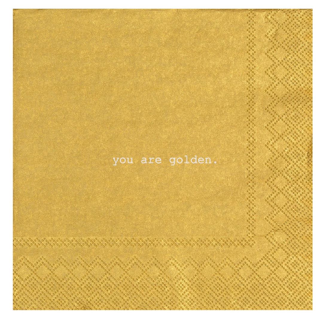 Serviette en Papier YOU ARE GOLDEN Gold