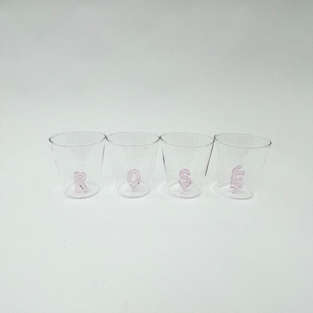 Set 4 Verres Rose Pink