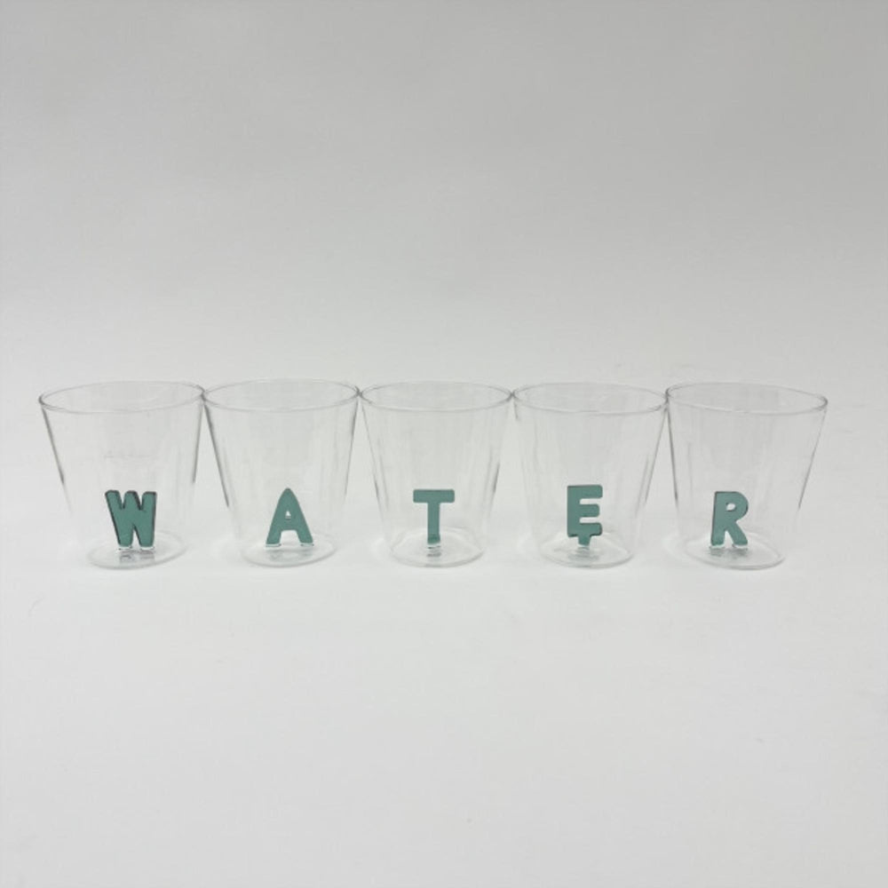 Set 5 Verres Water Lake Green
