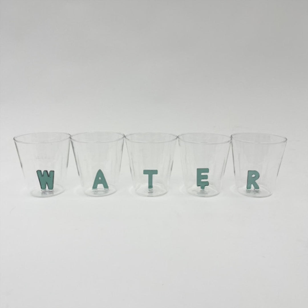 Set 5 Verres Water Lake Green