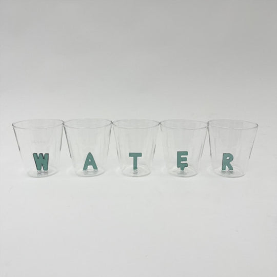Set 5 Verres Water Lake Green