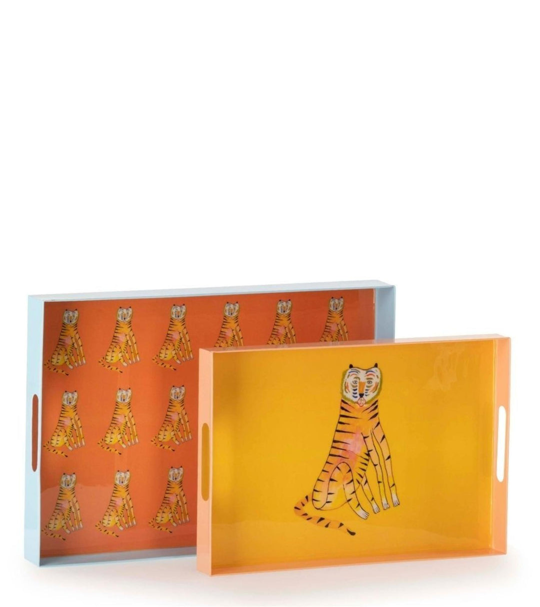 Set de 2 plateaux BAGHEERA Orange/jaune