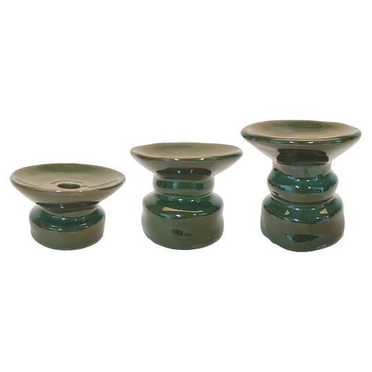Set de 3 bougeoirs PADRE KAKI