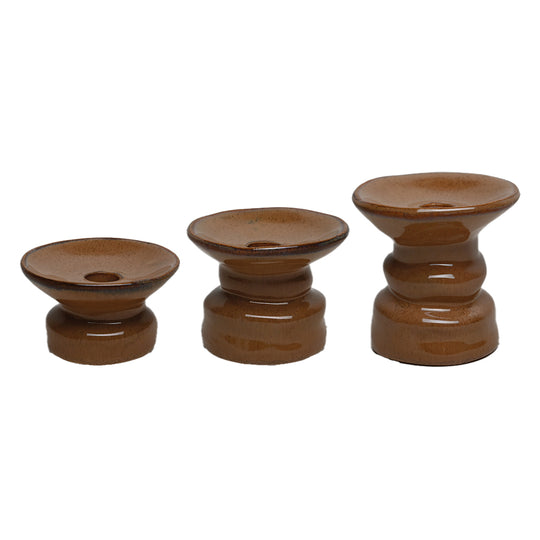 Set de 3 bougeoirs PADRE TERRE D'OMBRE