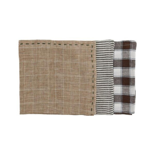 Set de 3 serviettes GENOVA Brun