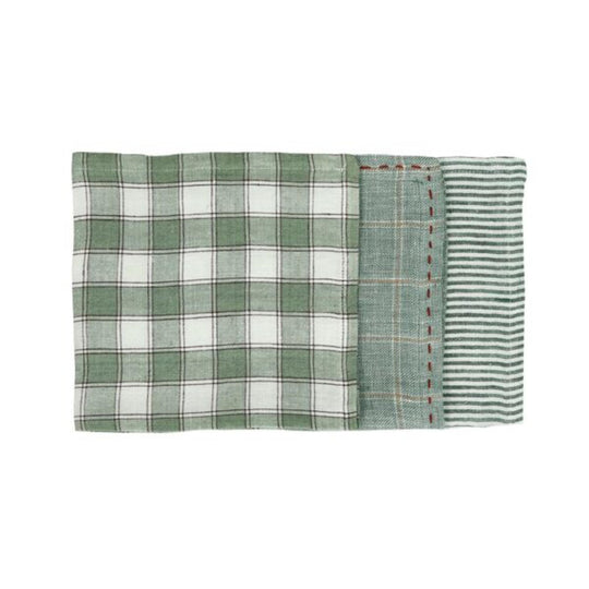 Set de 3 serviettes GENOVA Vert