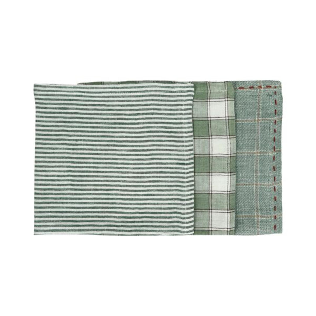 Set de 3 serviettes GENOVA Vert