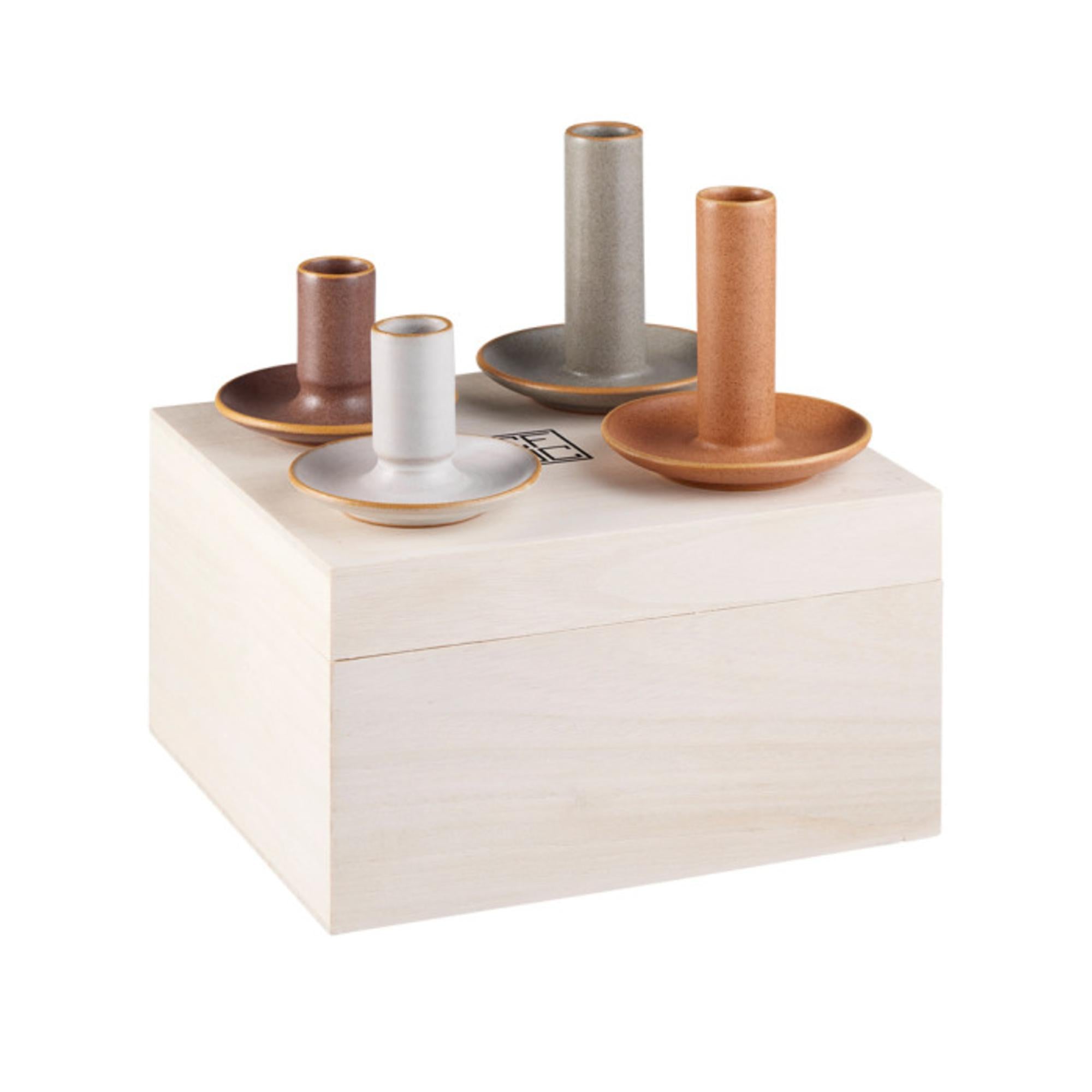 Set de 4 bougeoirs Teraï Multicolore