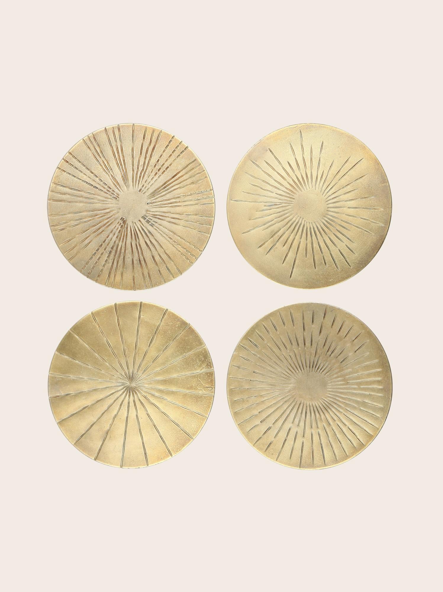 Set de 4 Sous Verre KALI Doré