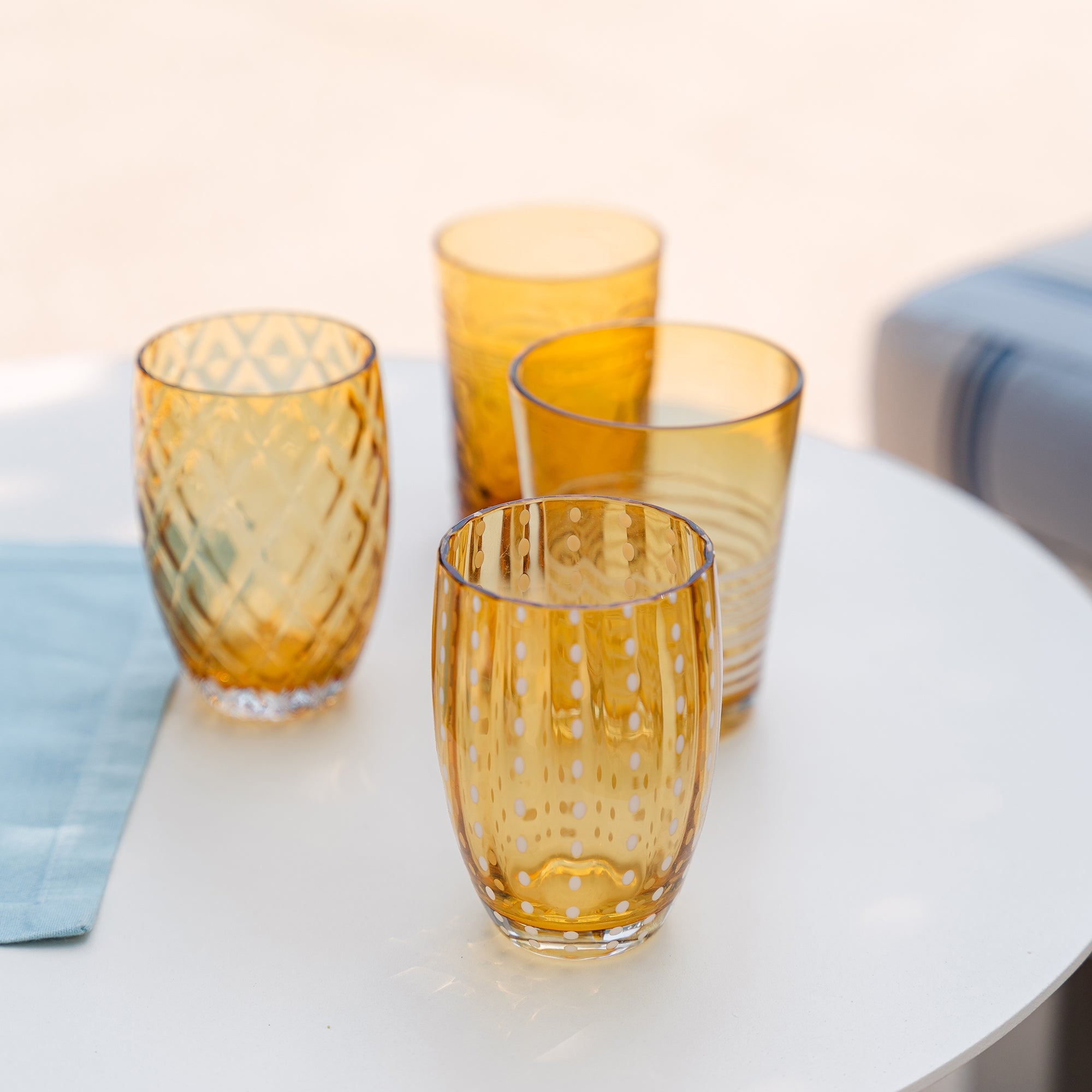 Set de 6 verres MELTING POT AMBRE