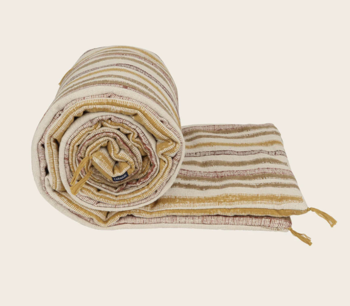 Sofa cover en Khadi de coton Terre d'ocre