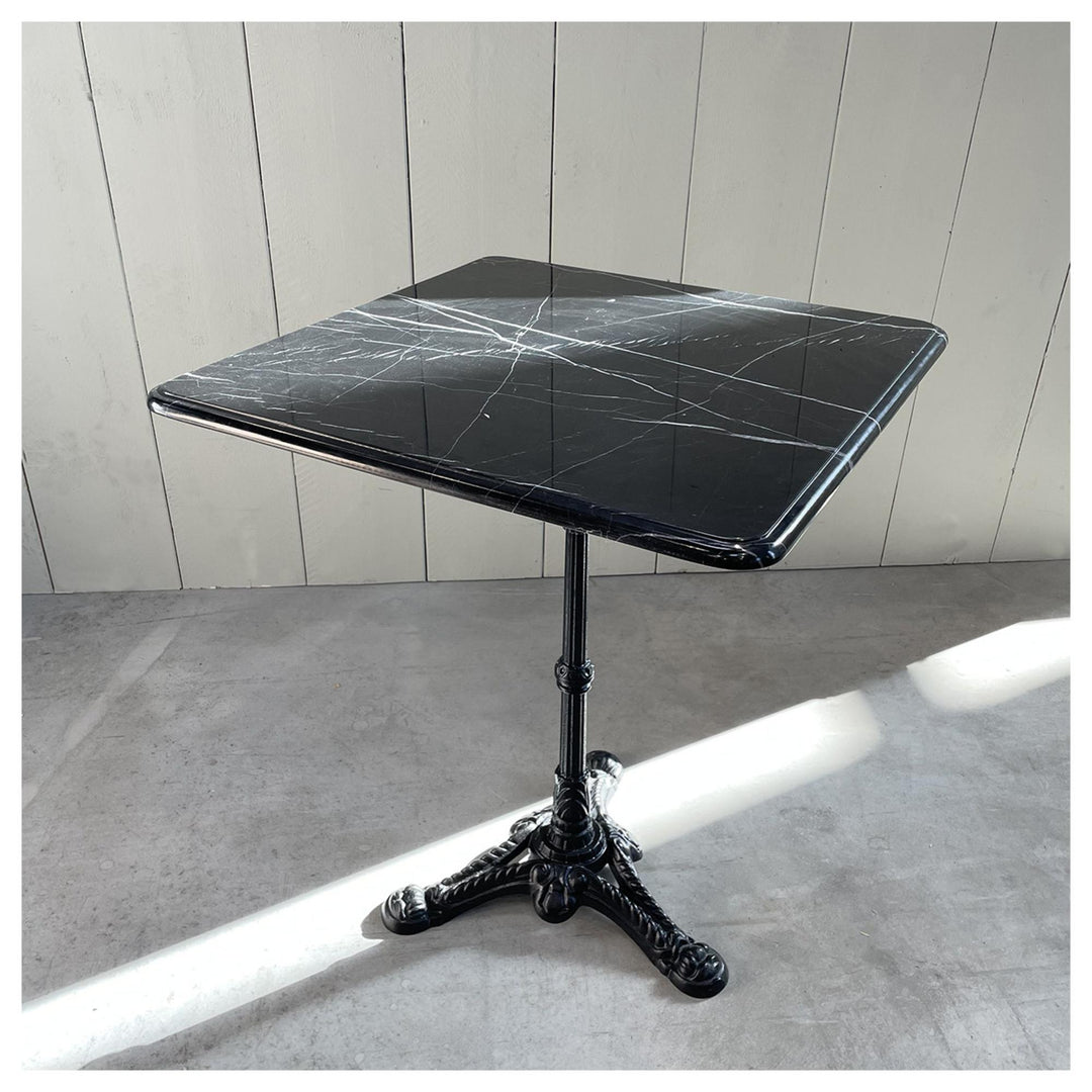 TABLE BISTROT SQUARE MARBRE BLACK Black