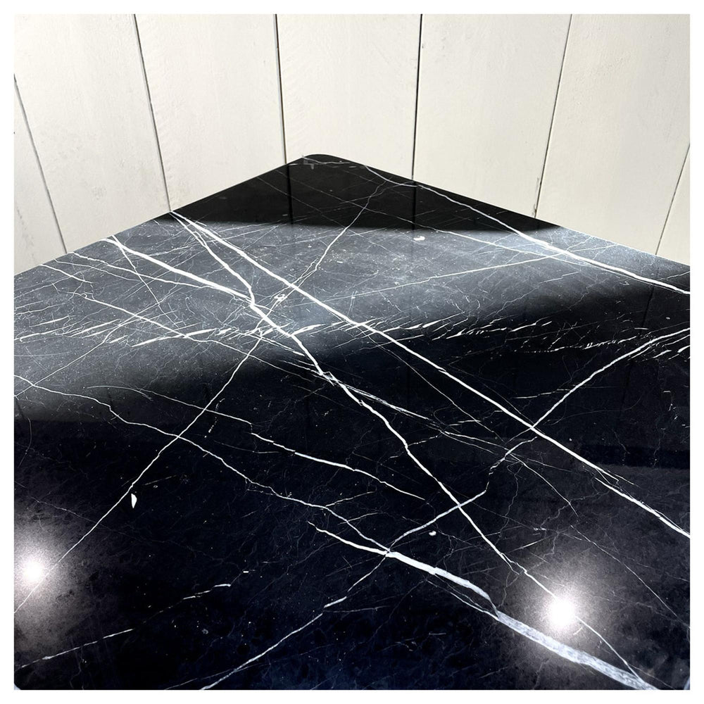 TABLE BISTROT SQUARE MARBRE BLACK Black