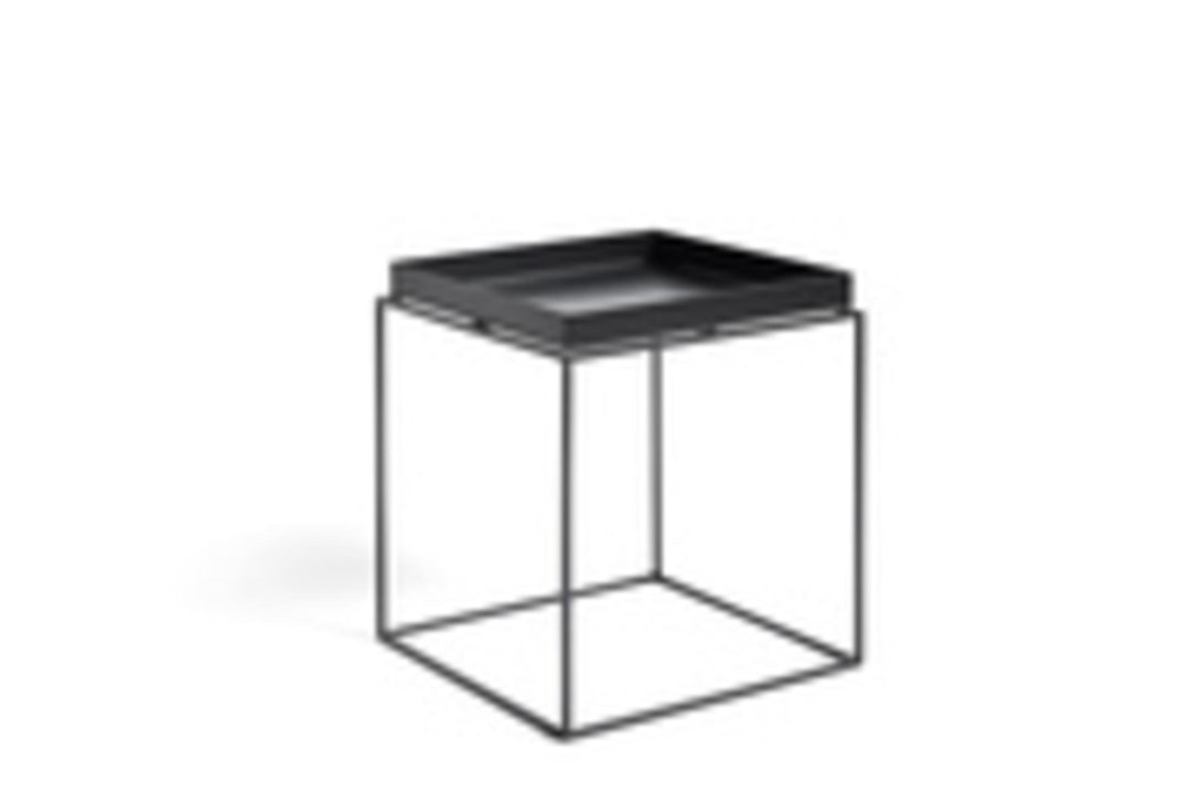 Table Carrée Plateau Amovible Noir Noir