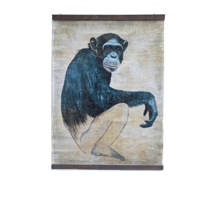 Tableau papier froissé SINGE - PAN TROGLODYTES SINGE