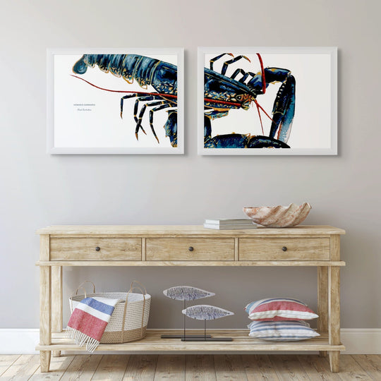 TABLEAU POISSON DIPTYQUE HOMARD