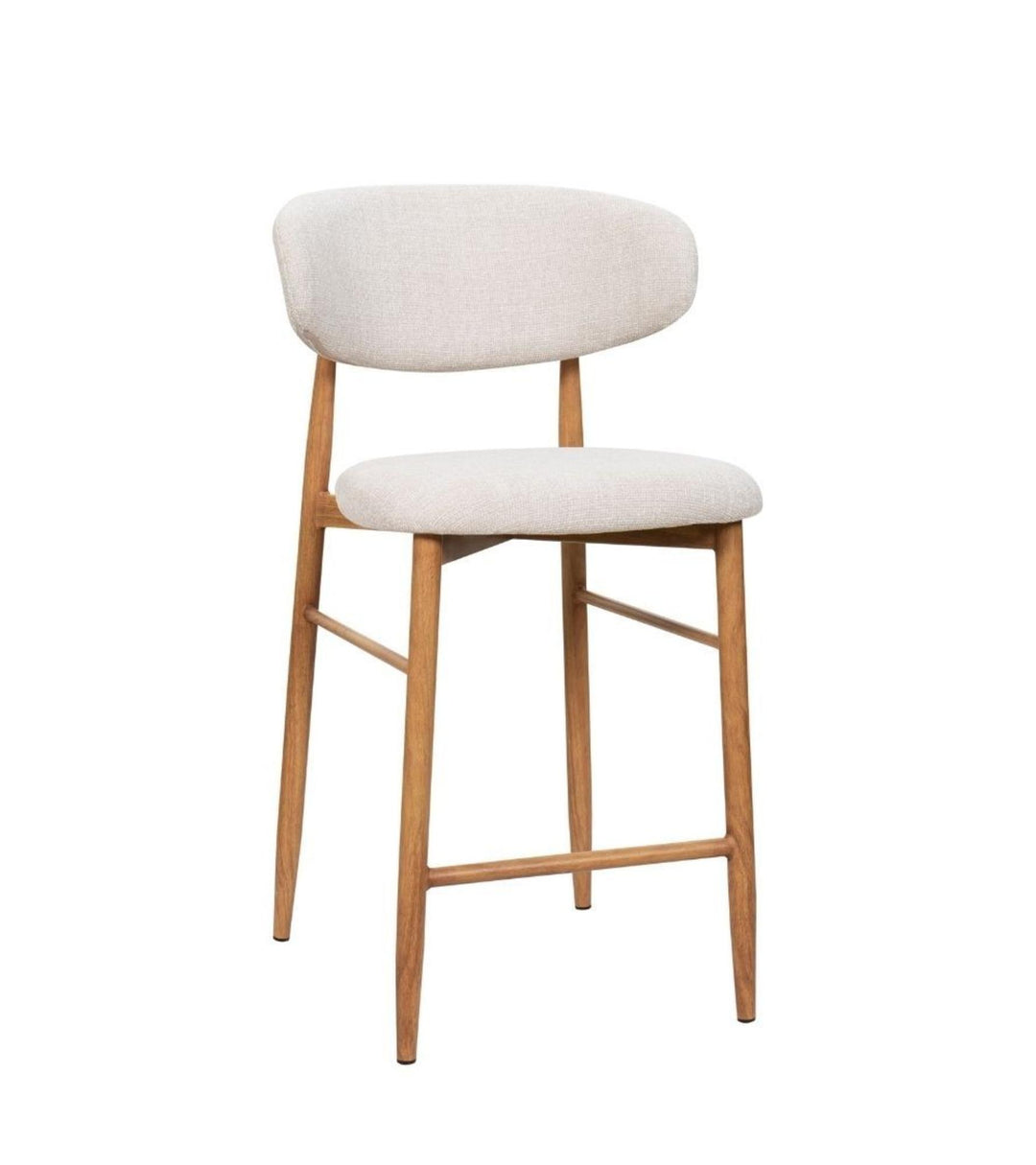 Tabouret Bar GEORGIA Beige pieds naturel