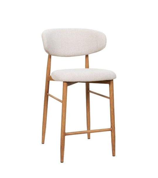 Tabouret Bar GEORGIA Beige pieds naturel
