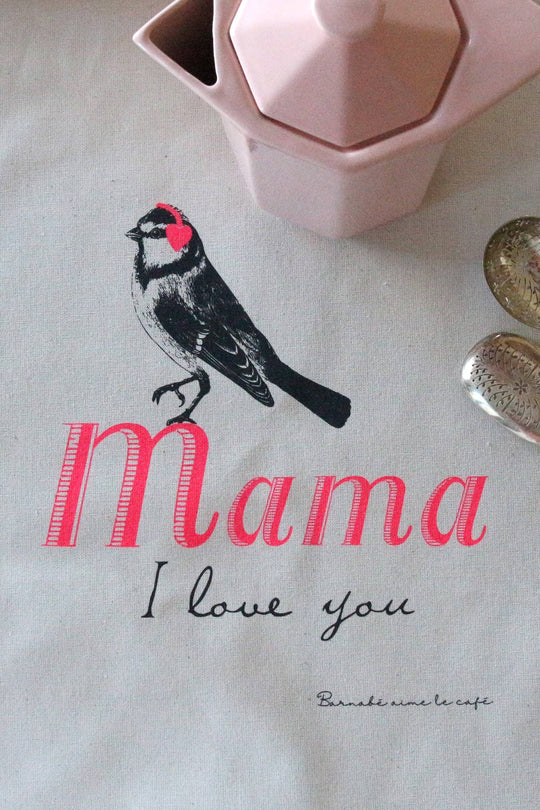 Torchon de cuisine SERIGRAPHIE MAMA I LOVE YOU