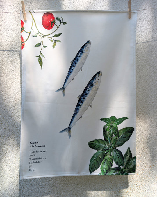 Torchons POISSON SARDINES A LA PROVENCALE