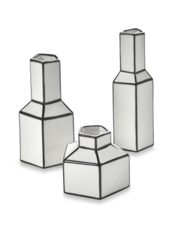 Vase CARTE BLANCHE BLANC - NOIR