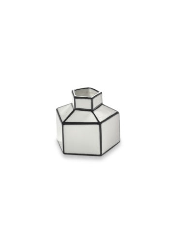 Vase CARTE BLANCHE BLANC - NOIR