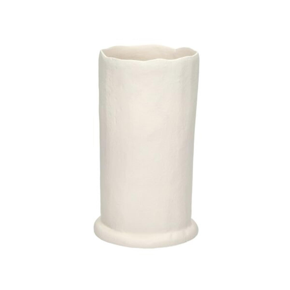 Vase TRULLI blanc cassé DIA 12,3 x H 21 cm