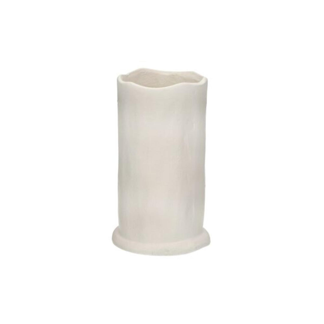 Vase TRULLI blanc cassé DIA 9,7 x H 16 cm